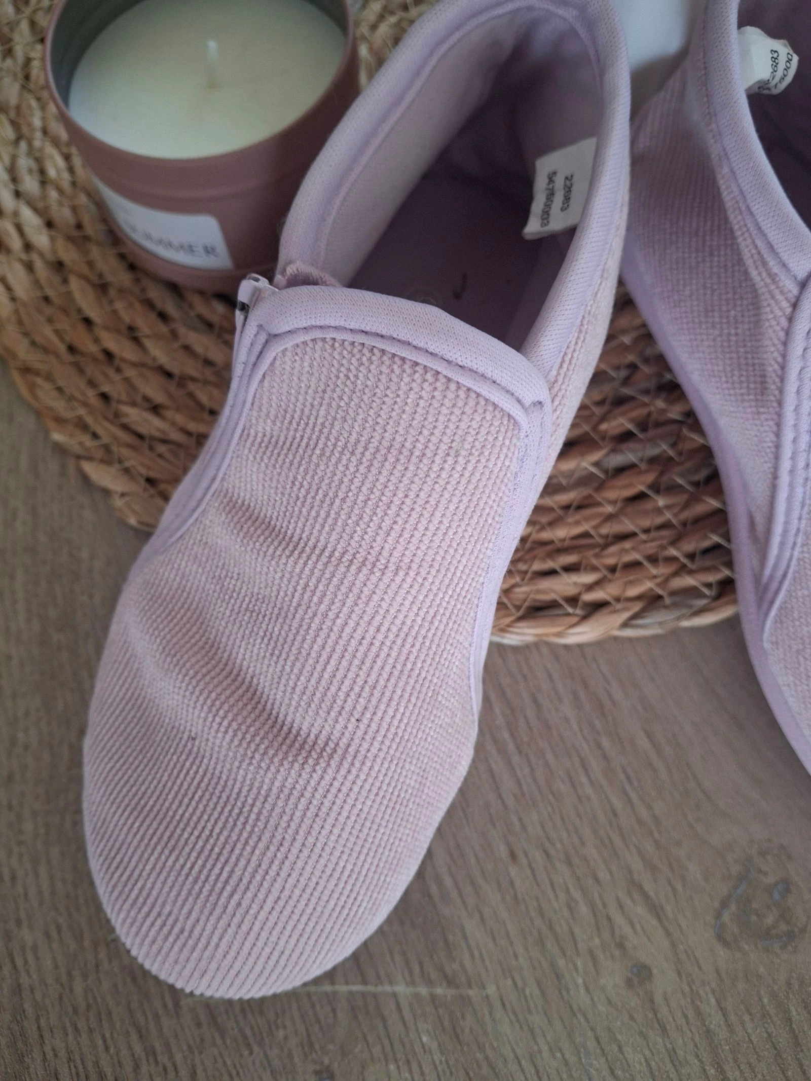 Roze gebreide fluwelen instappers maat 27 nini and girls – photo 2